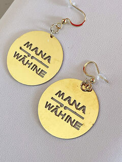 Gold Mana Wahine Earrings 25mm