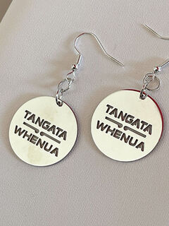 Silver Tangata Whenua Earrings 25mm