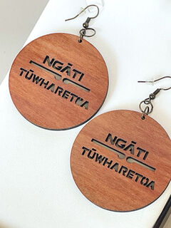 Ngati Tuwharetoa Rimu Circle earrings 45mm