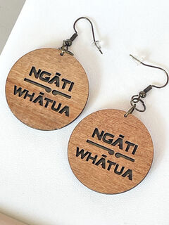 Ngati What Rimu Circle earrings 35mm