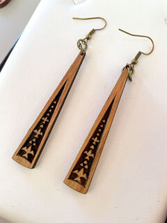 Manu Wood Earrings 60mm